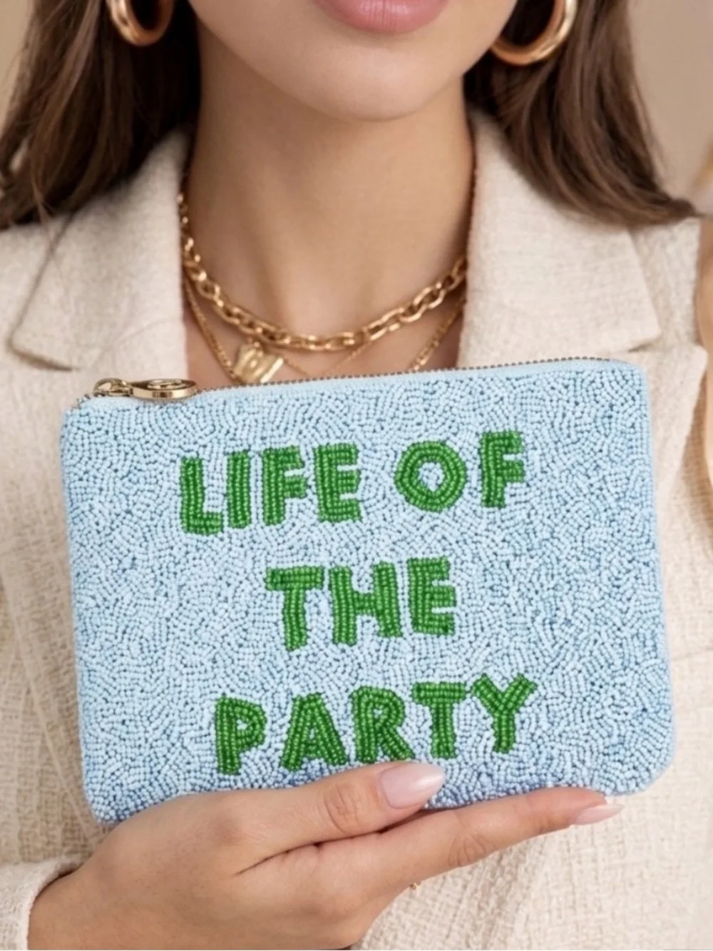 Kate Spade x Target Life of the Party Beaded Clutch NWT 🩵💚